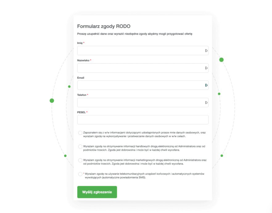 Jak sprzedawać ubezpieczenia Komunikacja, ubezpieczenia na życie, itp. Formularz zgód RODO