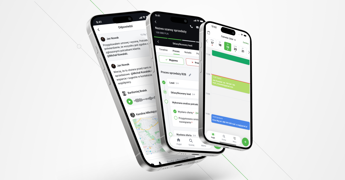Mobilny CRM. Twoja sprzedaż i klient w telefonie co oferuje aplikacja mobilna Berg System zadania i kalendarz